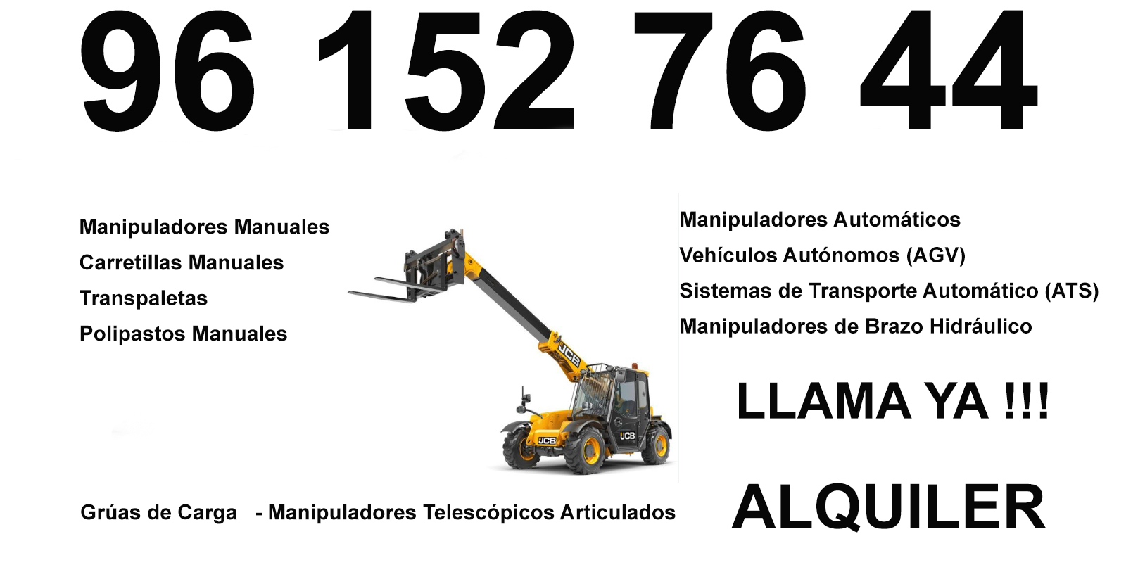 Manipulador telescópico en alquiler en Valencia